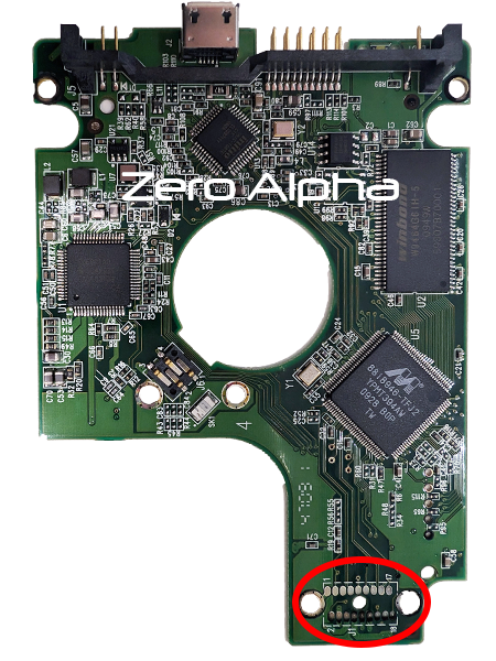 Western Digital WD7500KMVV-11A27S2 Type Mini B USB Hard Drive Data Recovery corroded PCB