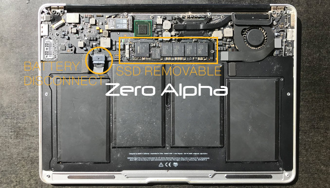 how to disconnect the battery and remove ssd for A1369 macbook air 2010 and 2011