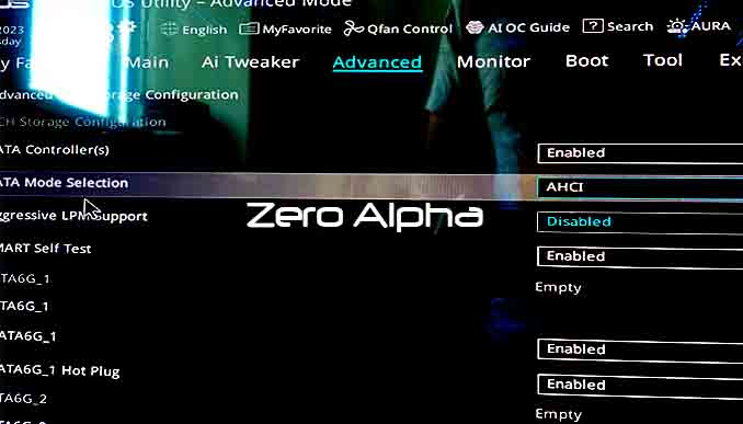 ASUS BIOS Advanced SATA Mode Selection AHCI Data Recovery RAID mode not working unavailble