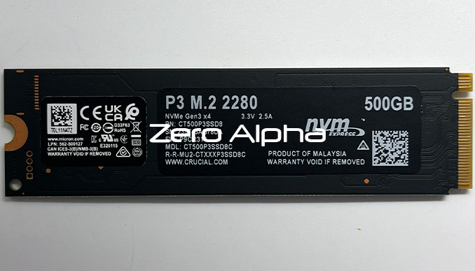 crucial p3 m2 2280 500gb nvme gen3 ssd data recovery ct500p3ssd8