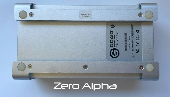 g raid with thunderbolt 8tb data recovery underneath label