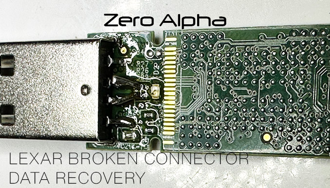 lexar usb flash drive with broken usb connector micro soldering data recovery