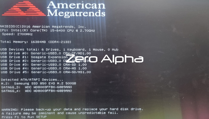 Failure Imminent Warning Screen Case Log - Samsung 970 Evo Plus NVMe m.2 SSD Data Recovery 1TB MZ-V7S1T0