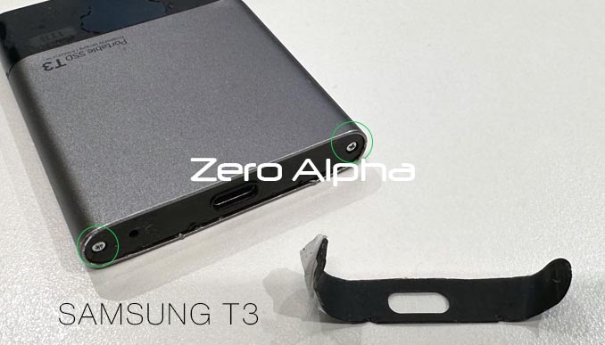 samsung ssd T3 dissasembly hidden screws