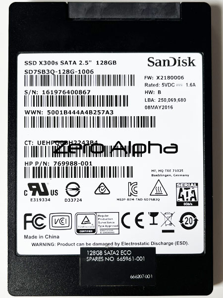 SanDisk X300s SSD SD7SB3Q 128G Data Recovery