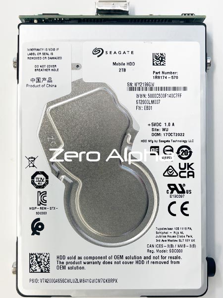  Seagate ST2000LM007 1R8174 Data Recovery 1R8174 570 Mobile HDD 2TB
