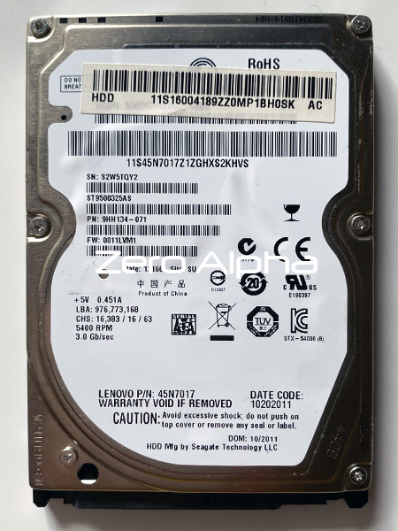 seagate ST9500325AS data recovery