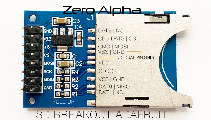 adafruit sd breakout board pinout description