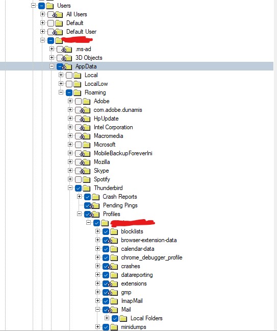 thunderbird email location pc3000 data recovery